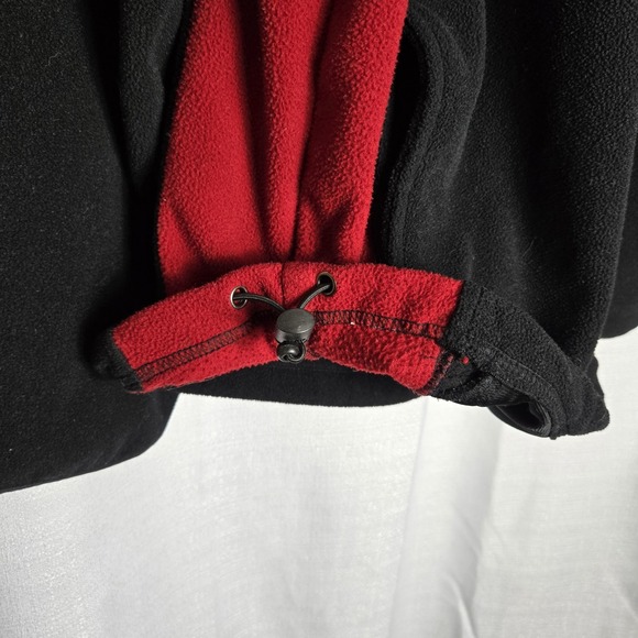 EAGLE‎ CANYON Men's Full Zipper Fleece Jacket Retro Colorblock Black Red Size XL - Picture 6 of 10